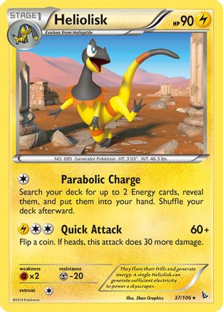 Heliolisk (037/106) [XY  Flashfire] Reverse Holofoil - Rare