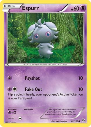 Espurr (042/106) [XY  Flashfire] Reverse Holofoil - Common