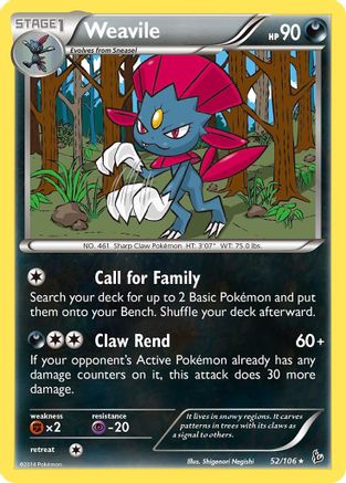 Weavile (052/106) [XY  Flashfire] - Rare