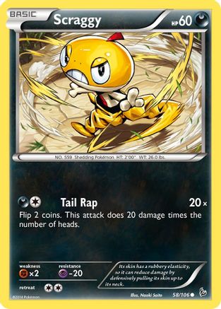 Scraggy (058/106) [XY  Flashfire] Reverse Holofoil - Common