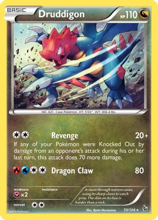 Druddigon (070/106) [XY  Flashfire] Reverse Holofoil - Holo Rare