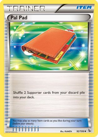 Pal Pad (092/106) [XY  Flashfire] - Uncommon