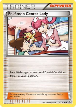 Pokemon Center Lady (093/106) [XY  Flashfire] - Uncommon