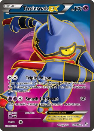 Toxicroak EX (102 Full Art) (102/106) [XY  Flashfire] Holofoil - Ultra Rare