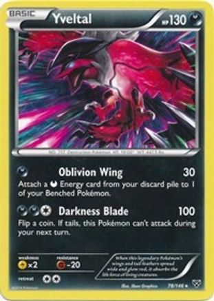 Yveltal (Cracked Ice Holo) (78/146) [Deck Exclusives] Holofoil - Holo Rare