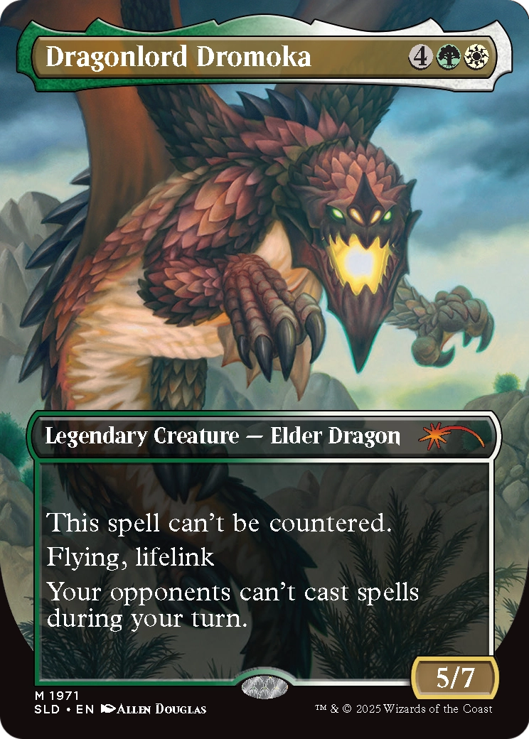 Dragonlord Dromoka // Dragonlord Dromoka (SLD-1971) (Borderless) [Secret Lair Drop] Foil