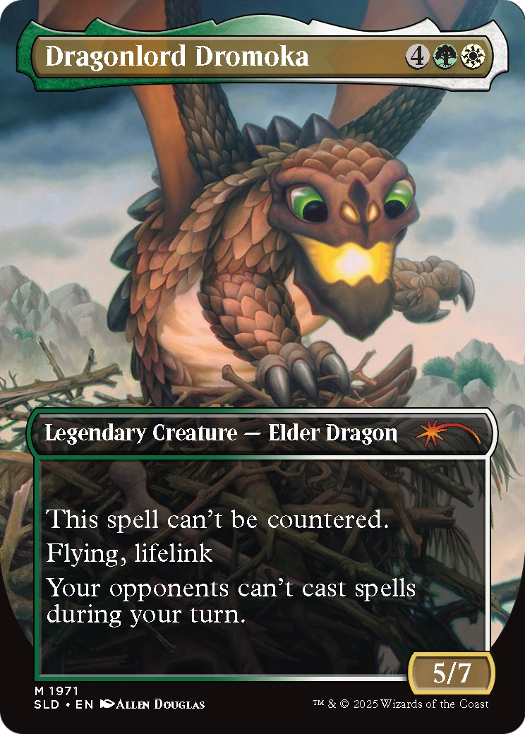 Dragonlord Dromoka // Dragonlord Dromoka (SLD-1971) (Borderless) [Secret Lair Drop] Foil