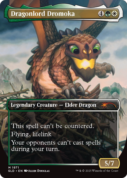 Dragonlord Dromoka // Dragonlord Dromoka (SLD-1971) (Borderless) [Secret Lair Drop] Foil
