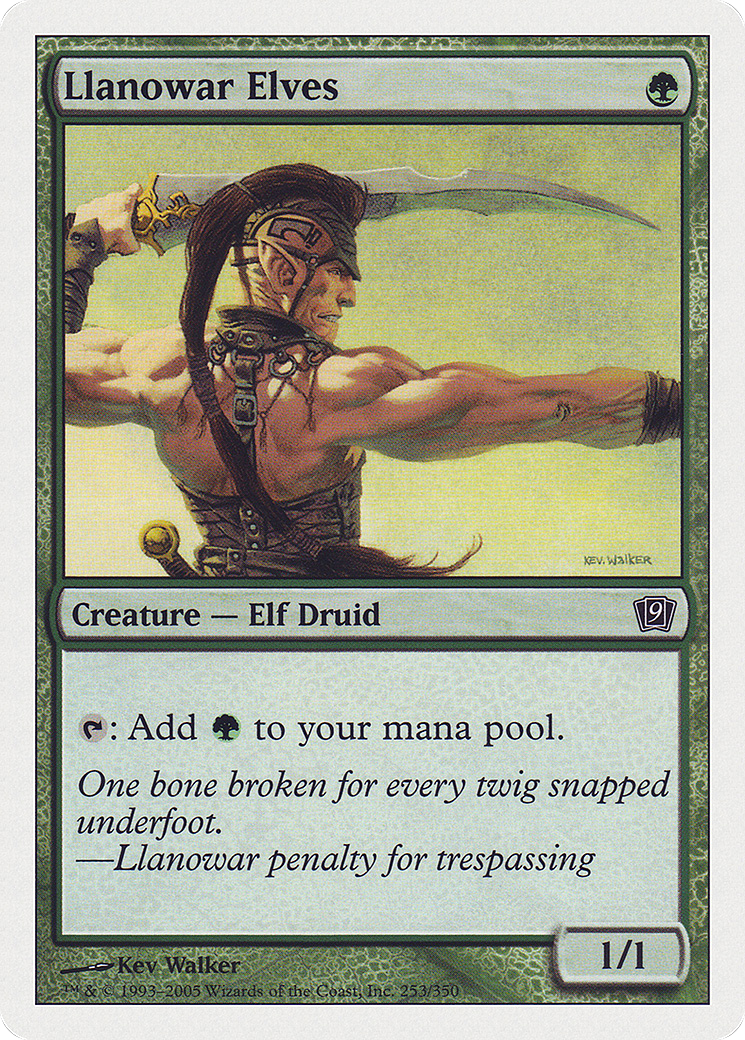 Llanowar Elves (9ED-253) [9th Edition] Foil