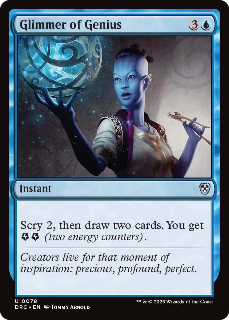 Glimmer of Genius (DRC-078) [Commander: Aetherdrift]