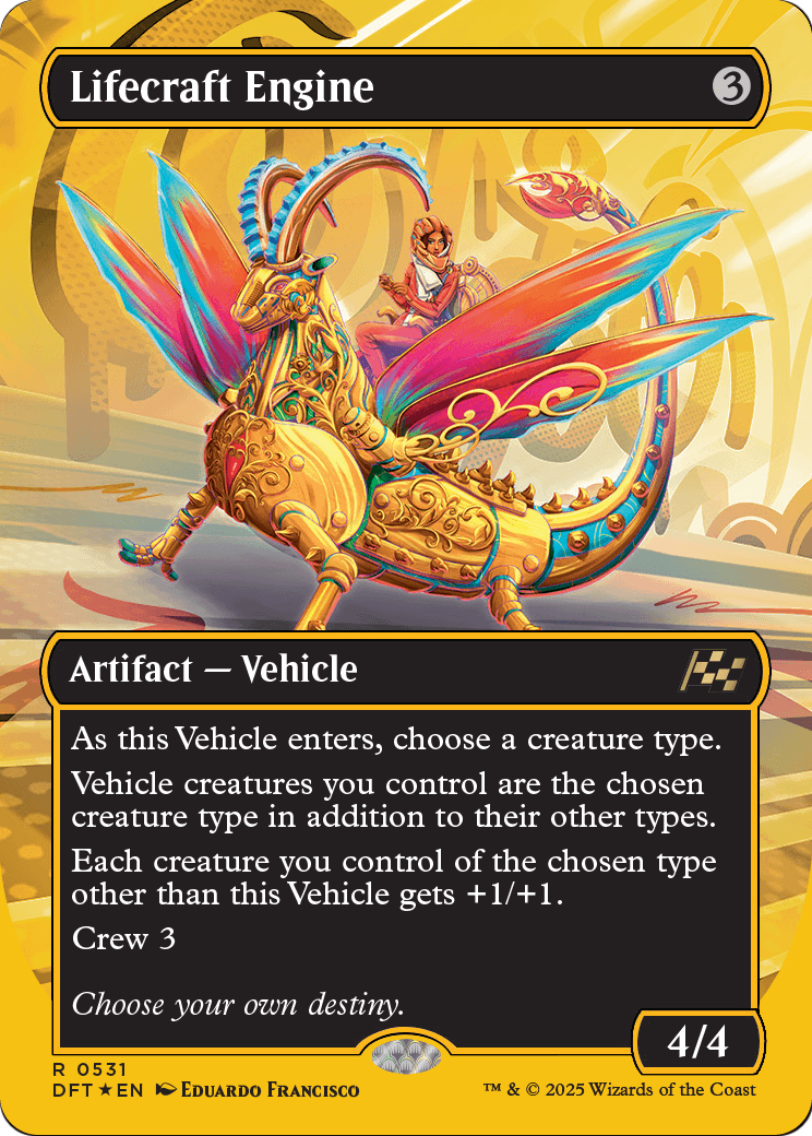 Lifecraft Engine (Borderless) (First-Place Foil) (DFT-531) [Aetherdrift] Foil