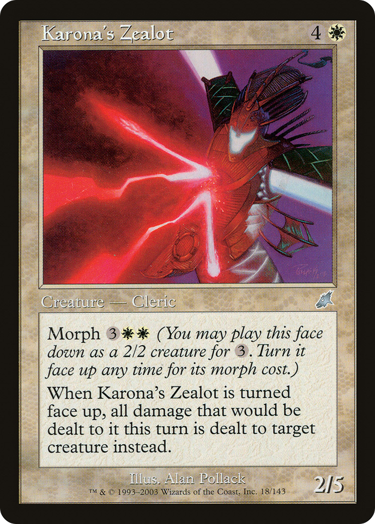 Karona's Zealot (SCG-018) [Scourge] Foil