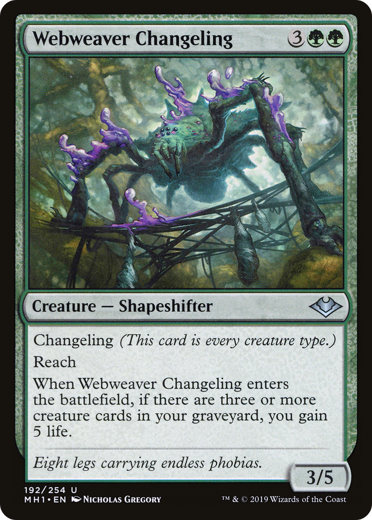 Webweaver Changeling (MH1-192) [Modern Horizons] Foil