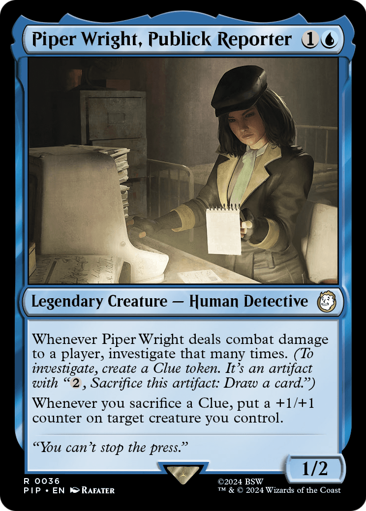 Piper Wright, Publick Reporter (PIP-036) [Fallout] Foil