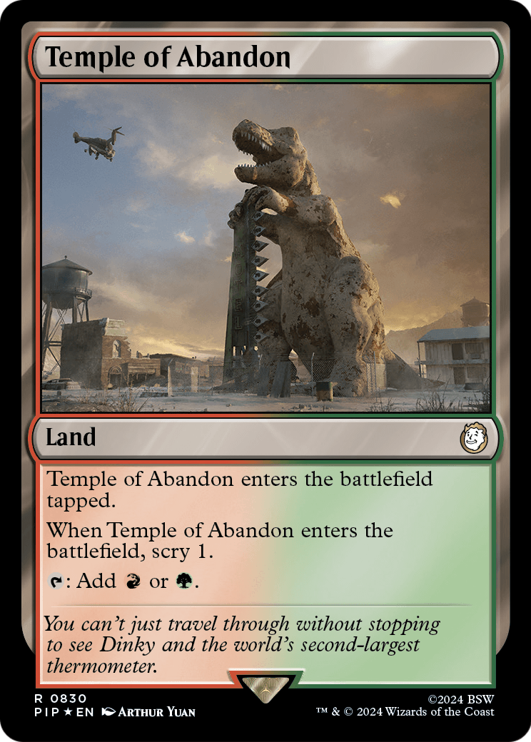Temple of Abandon (Surge Foil) (PIP-830) [Fallout] Foil