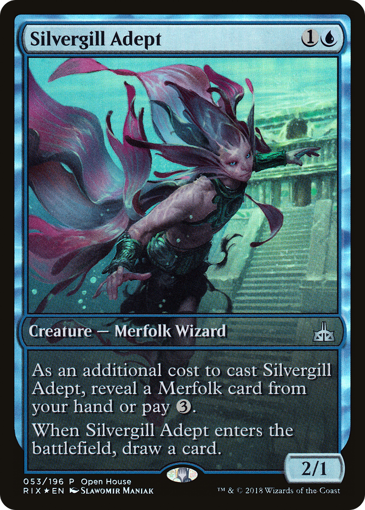 Silvergill Adept (OHP-053) [Rivals of Ixalan Promos] Foil