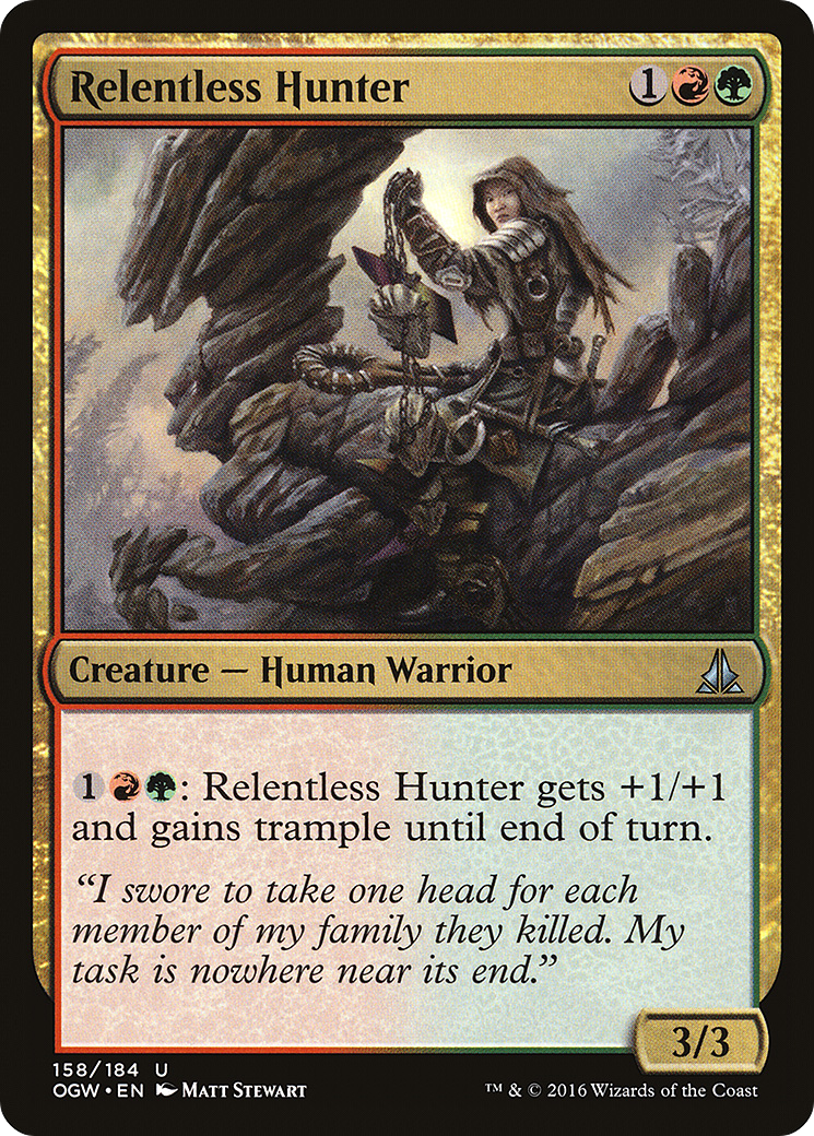 Relentless Hunter (OGW-158) [Oath of the Gatewatch] Foil