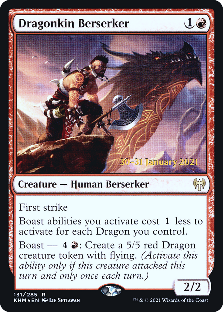 Dragonkin Berserker (PRE-131S) [Kaldheim Promos] Foil