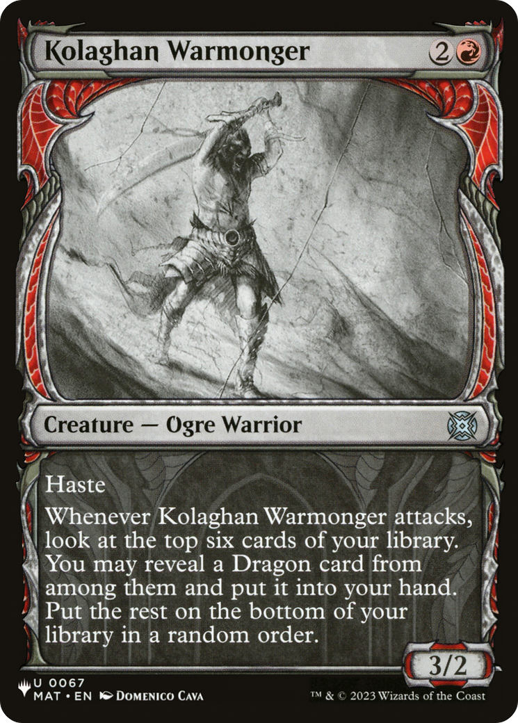 Kolaghan Warmonger (LIST-MAT-67) (Showcase) [The List Reprints]