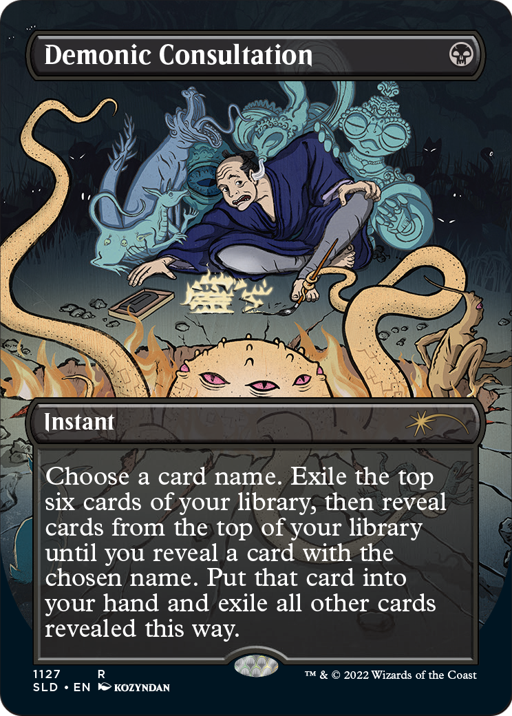 Demonic Consultation (SLD-1127) (Borderless) [Secret Lair Drop] Foil