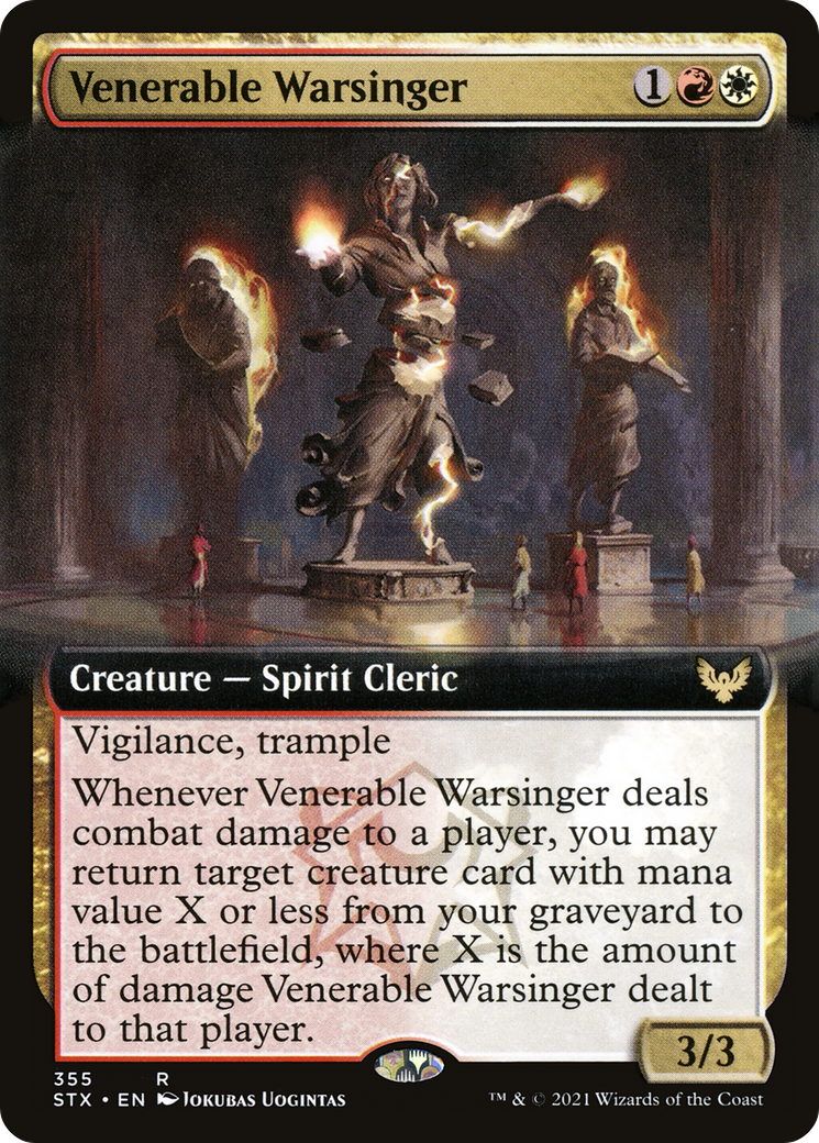 Venerable Warsinger (STX-355) (Extended Art) [Strixhaven: School of Mages] Foil