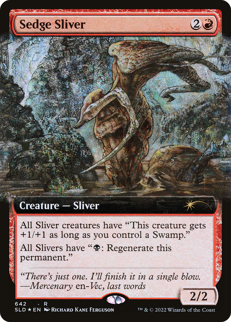 Sedge Sliver (Extended Art) (SLD-642) [Secret Lair Drop] Foil