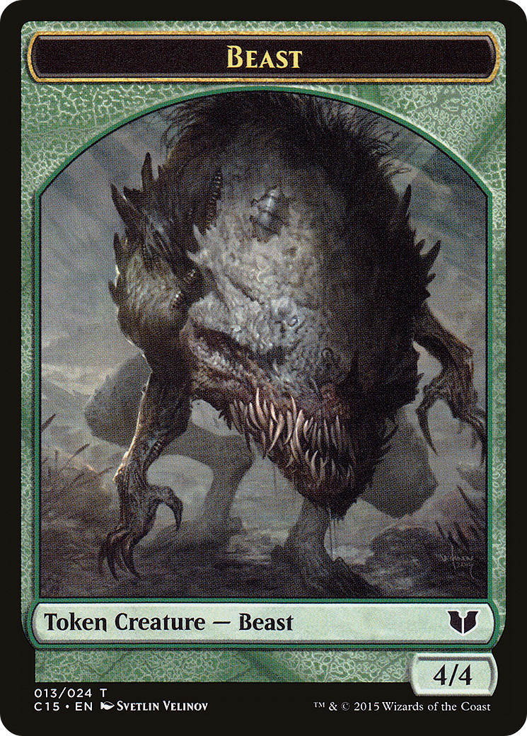 Beast // Snake (017) Double-Sided Token (C15-13 // 17) [Commander 2015 Tokens]