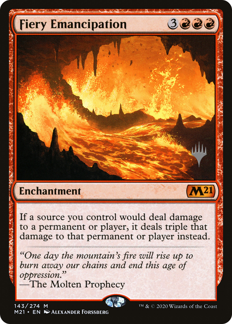 Fiery Emancipation (PPM21-143) [Promo Pack: Core Set 2021 Promos] Foil
