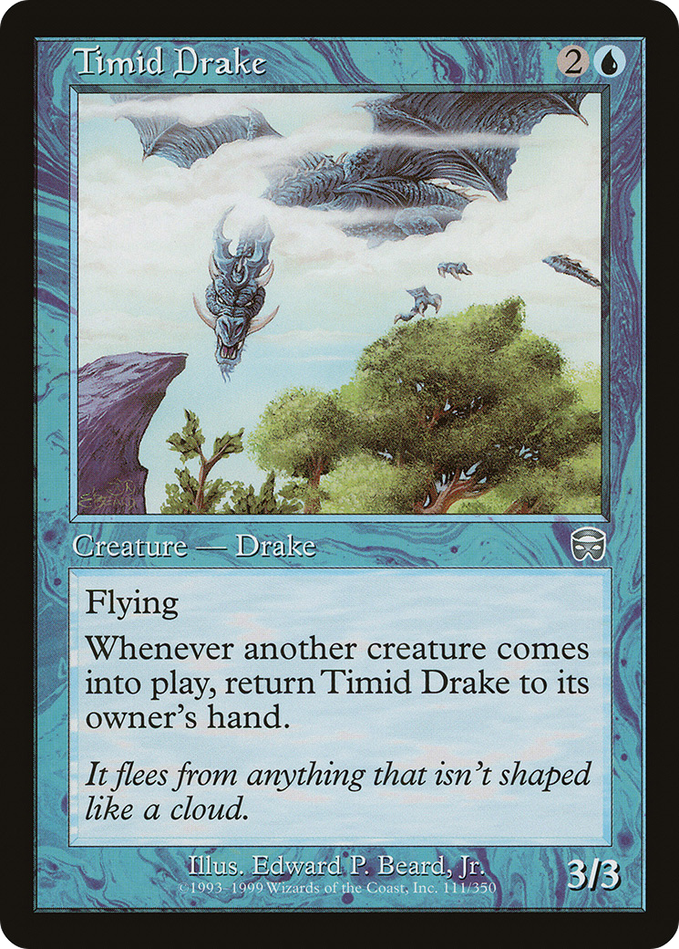 Timid Drake (MMQ-111) [Mercadian Masques] Foil
