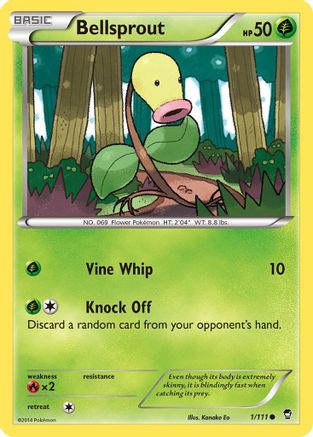 Bellsprout (001/111) [XY  Furious Fists] Reverse Holofoil - Common
