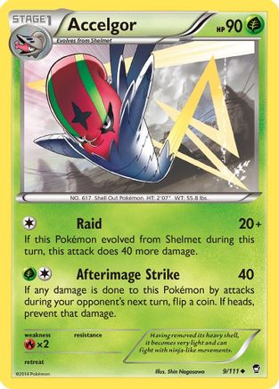 Accelgor (009/111) [XY  Furious Fists] Reverse Holofoil - Uncommon