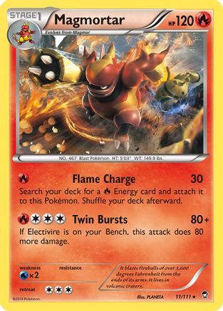 Magmortar (011/111) [XY  Furious Fists] - Rare