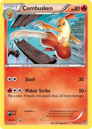 Combusken (013/111) [XY  Furious Fists] Reverse Holofoil - Uncommon