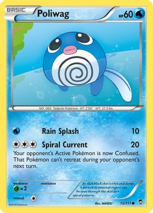 Poliwag (015/111) [XY  Furious Fists] Reverse Holofoil - Common