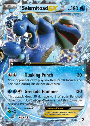 Seismitoad EX (020/111) [XY  Furious Fists] Holofoil - Ultra Rare