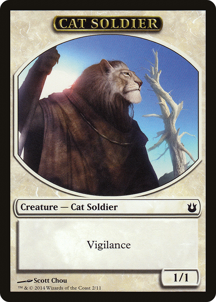 Cat Soldier Token (BNG-002) [Born of the Gods Tokens]