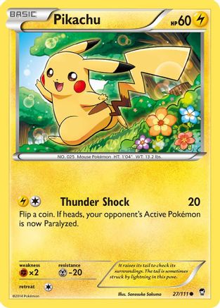 Pikachu (027/111) [XY  Furious Fists] Reverse Holofoil - Common