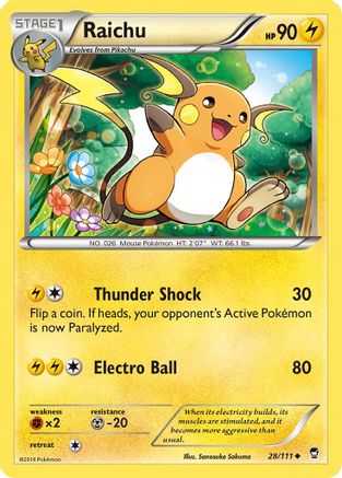 Raichu (028/111) [XY  Furious Fists] - Uncommon