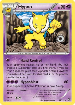 Hypno (036/111) [XY  Furious Fists] Reverse Holofoil - Rare
