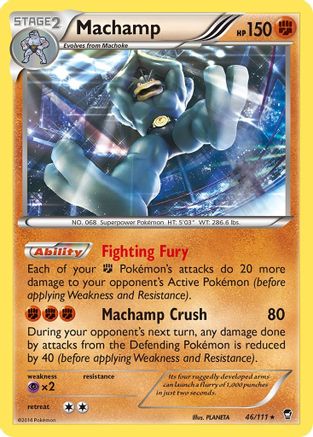 Machamp (046/111) [XY  Furious Fists] Reverse Holofoil - Holo Rare