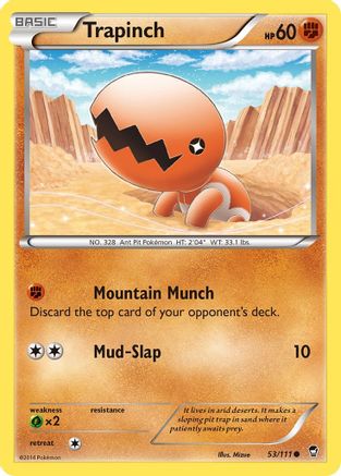 Trapinch (053/111) [XY  Furious Fists] Reverse Holofoil - Common