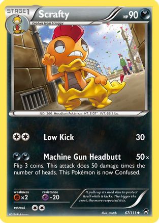 Scrafty (067/111) [XY  Furious Fists] - Uncommon