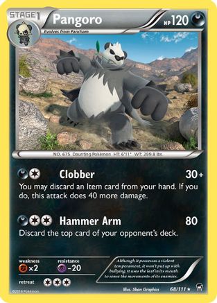 Pangoro (068/111) [XY  Furious Fists] - Rare