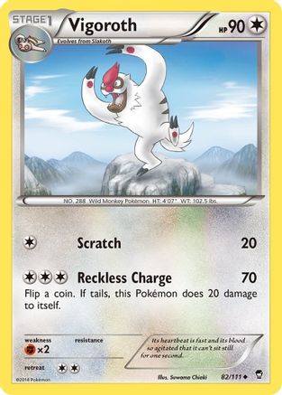 Vigoroth (082/111) [XY  Furious Fists] Reverse Holofoil - Uncommon