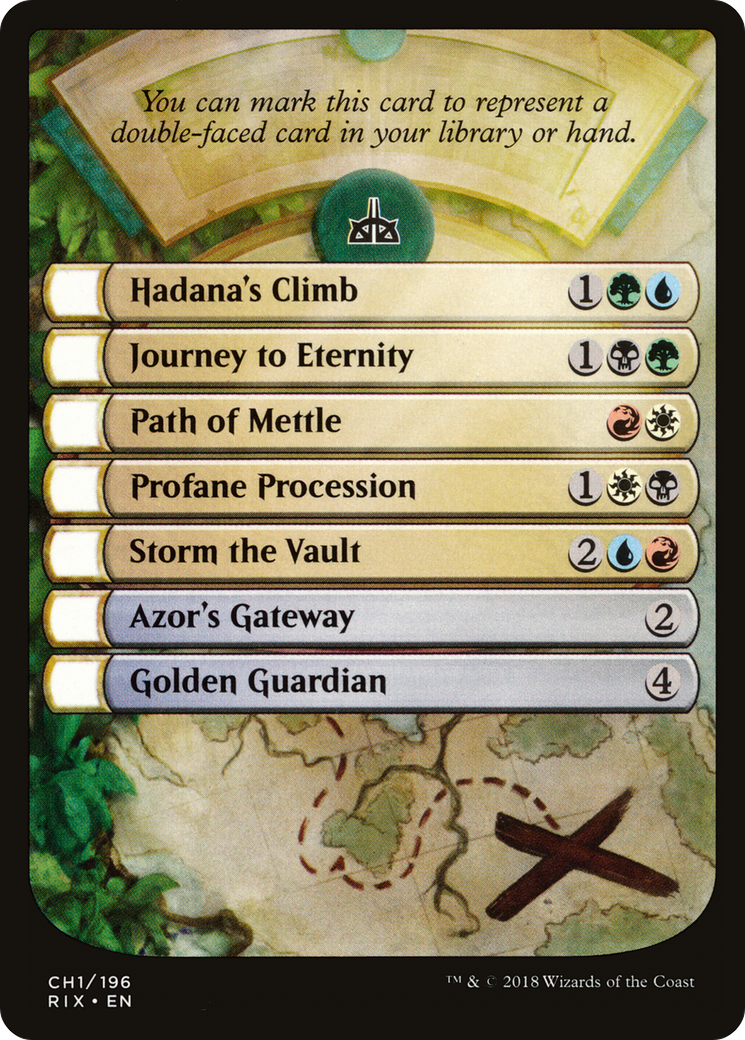 Checklist Card - Rivals of Ixalan (RIX-CH1) [Rivals of Ixalan Tokens]