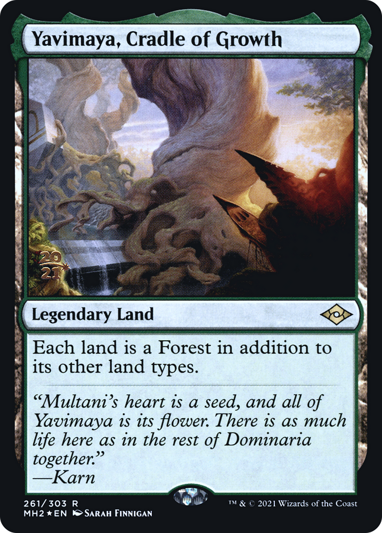 Yavimaya, Cradle of Growth (PRE-261S) [Modern Horizons 2 Promos] Foil