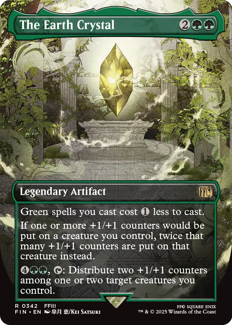 The Earth Crystal (Borderless) (FIN-342) [FINAL FANTASY] Foil