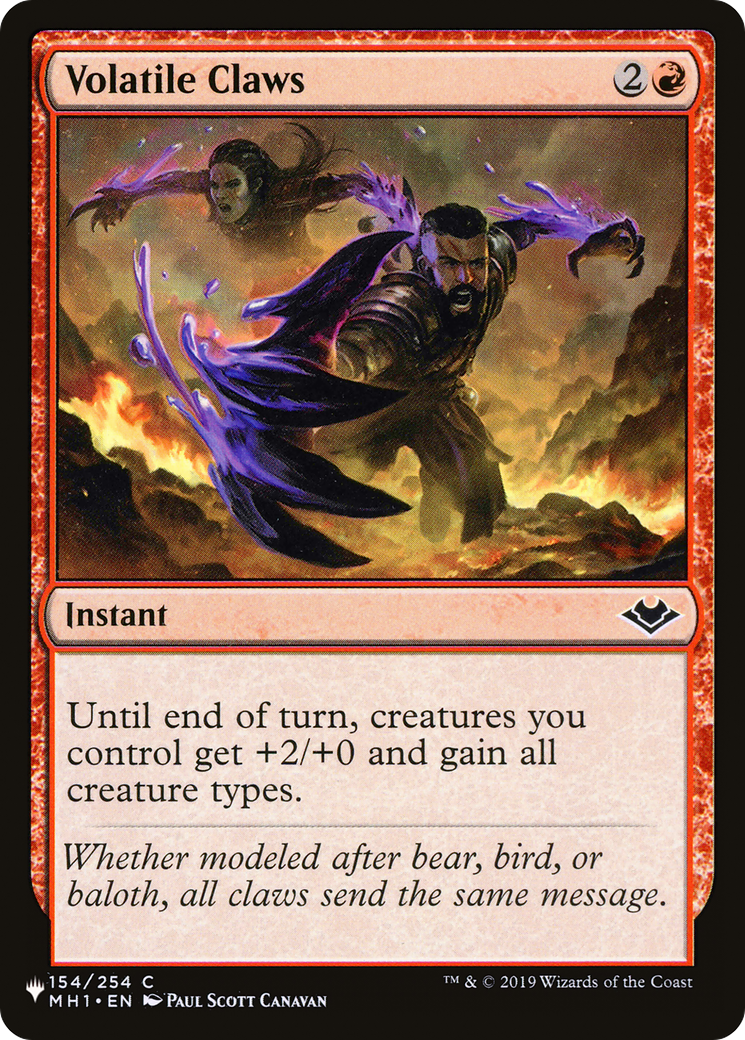Volatile Claws (LIST-MH1-154) [The List]