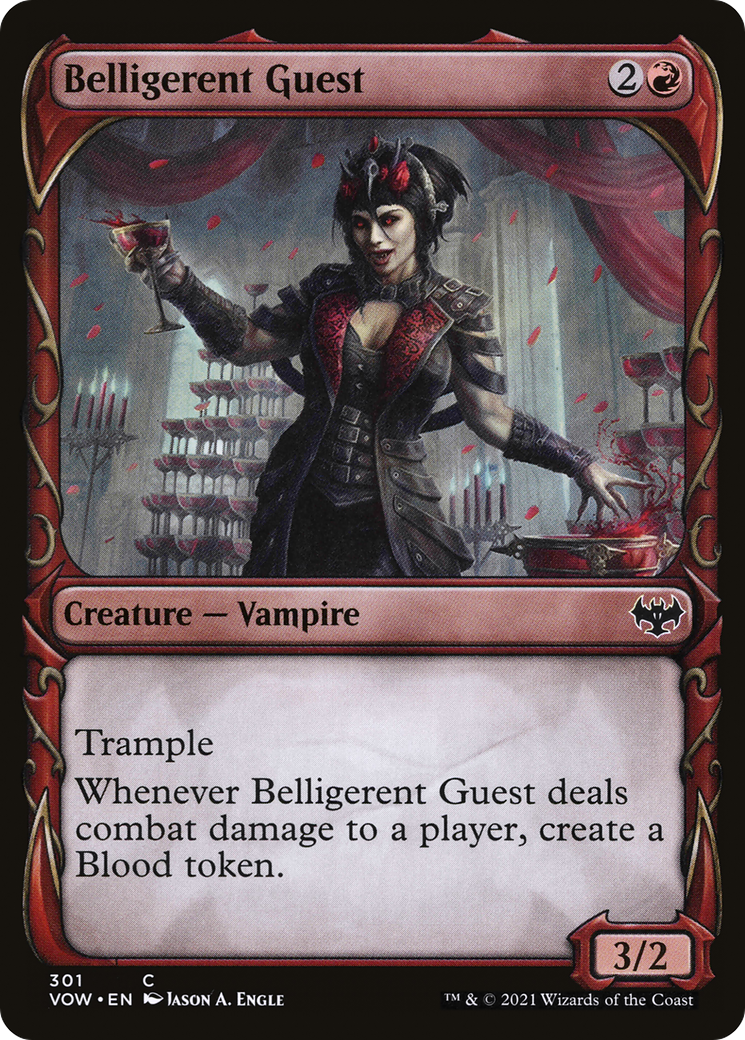 Belligerent Guest (Showcase) (VOW-301) [Innistrad: Crimson Vow] Foil