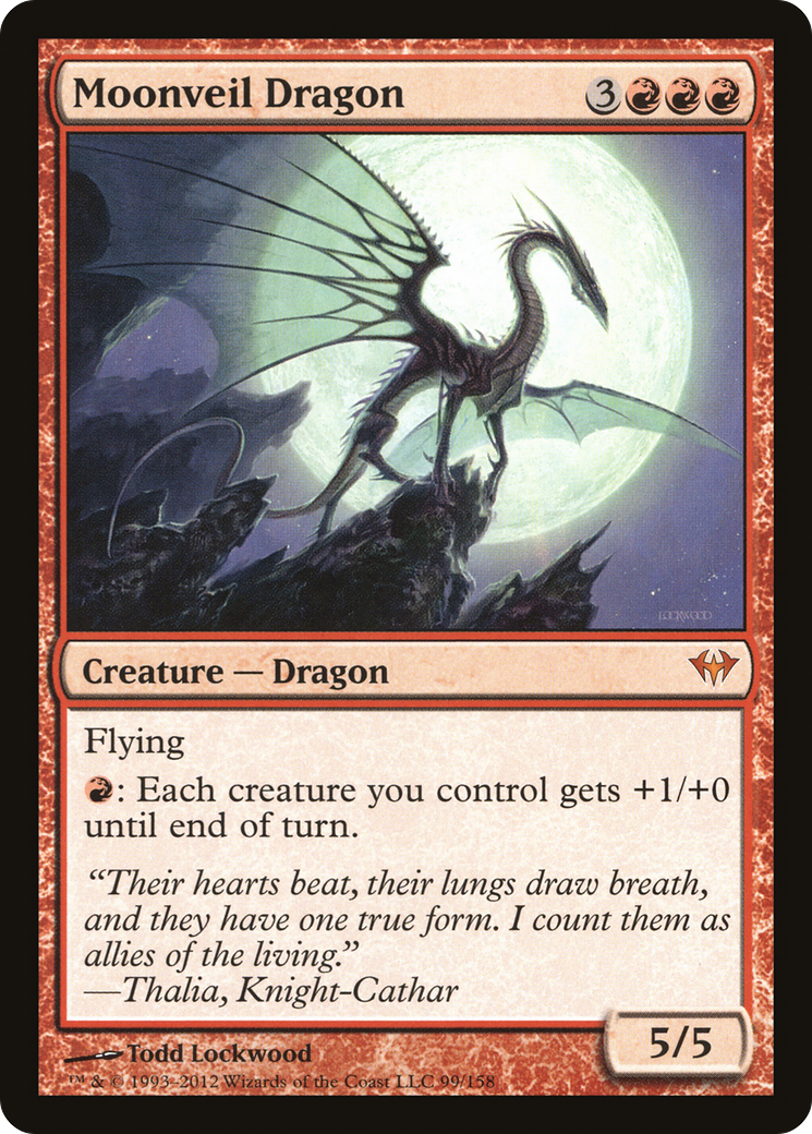 Moonveil Dragon (DKA-099) [Dark Ascension] Foil